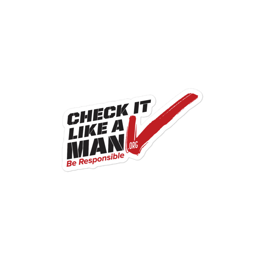 CHECK IT LIKE A MAN Stickers