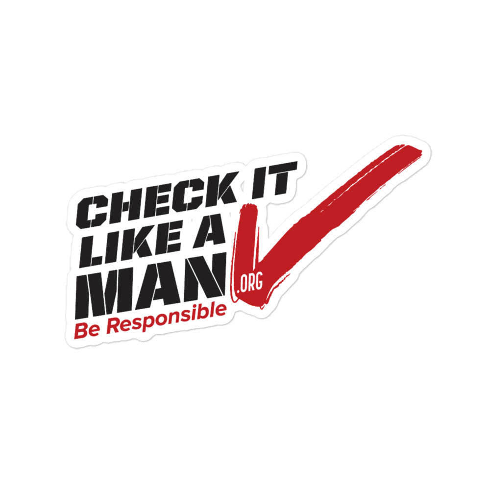 CHECK IT LIKE A MAN Stickers